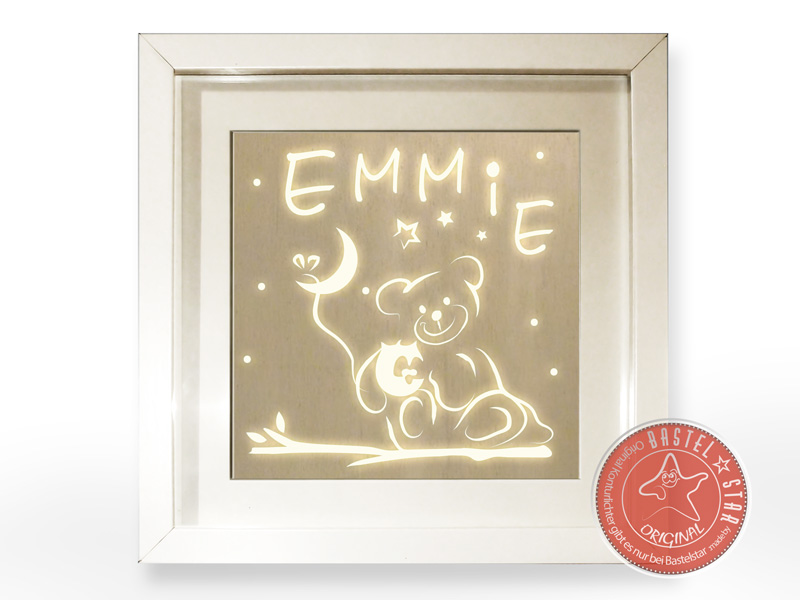 Namenslampe Freunde Teddy und Panda Emmie