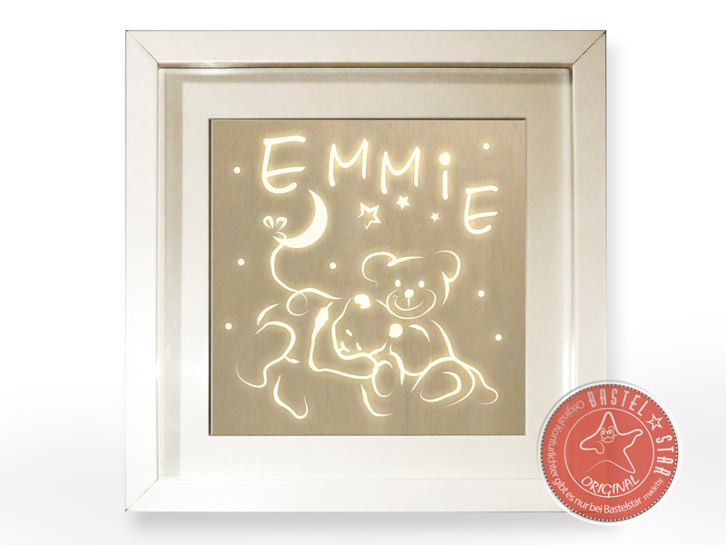 Namenslampe Freunde Teddy und Panda Emmie