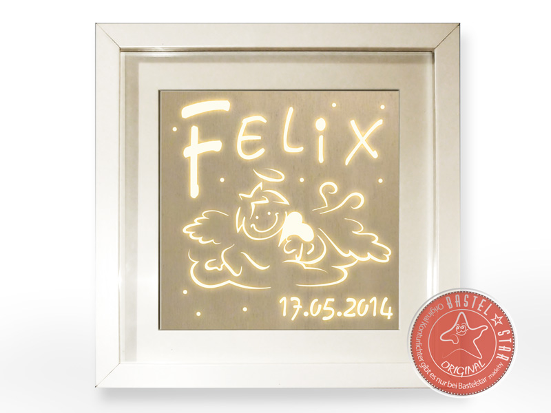 Schutzengel Junge auf Wolke mit Herz Felix