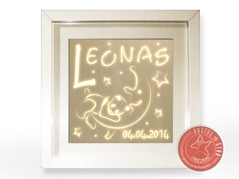 Schlummerlicht Pandabärchen auf dem Mond Leonas