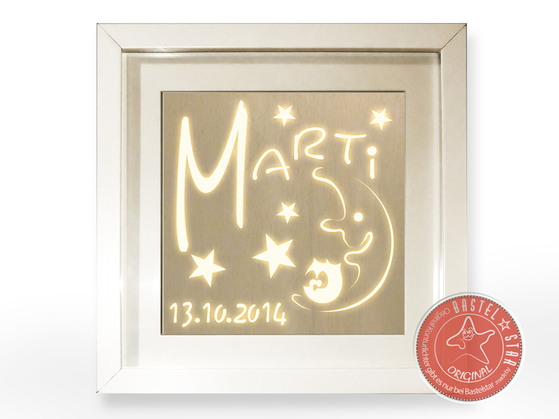 Nachtlicht Eule im Mond Marti