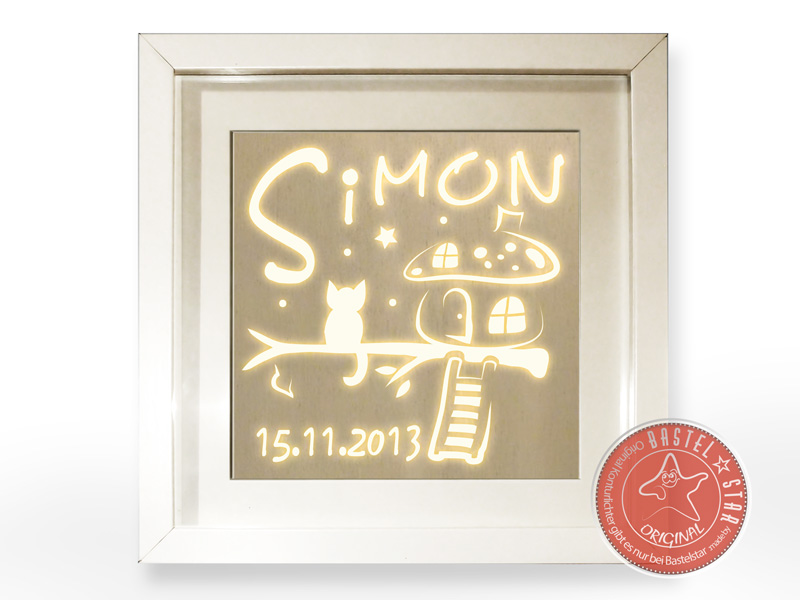 Schlummerlicht Katze mit Baumhaus Simon